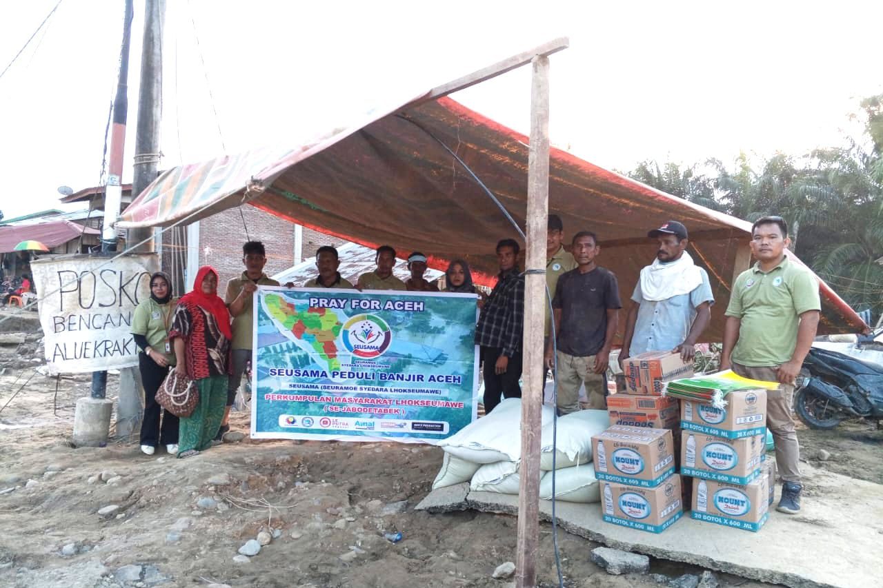 9 Wilayah Terdampak Banjir di Aceh Utara, AMAL Salurkan Bantuan Bahan-Bahan Pokok